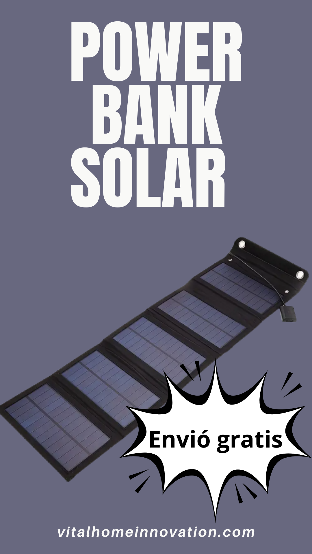 Power Bank Solar Plegable